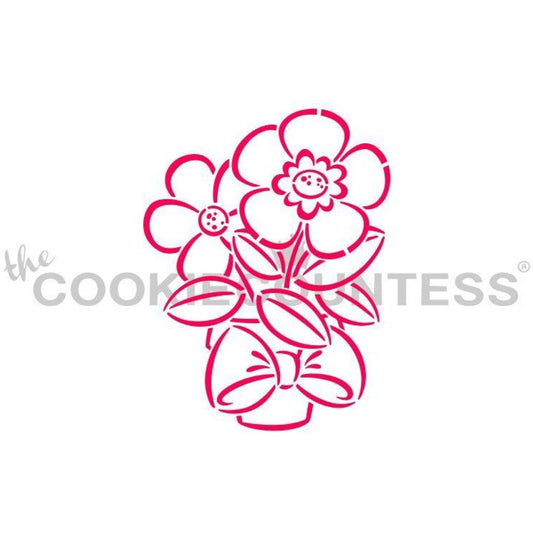 The Cookie Countess - Spring Flower Pot PYO stencil