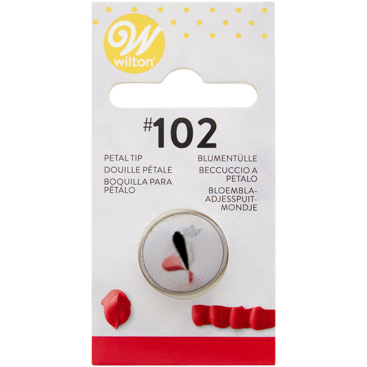 Wilton bloemblad (petal) spuitmondje #102 van roestvrij staal