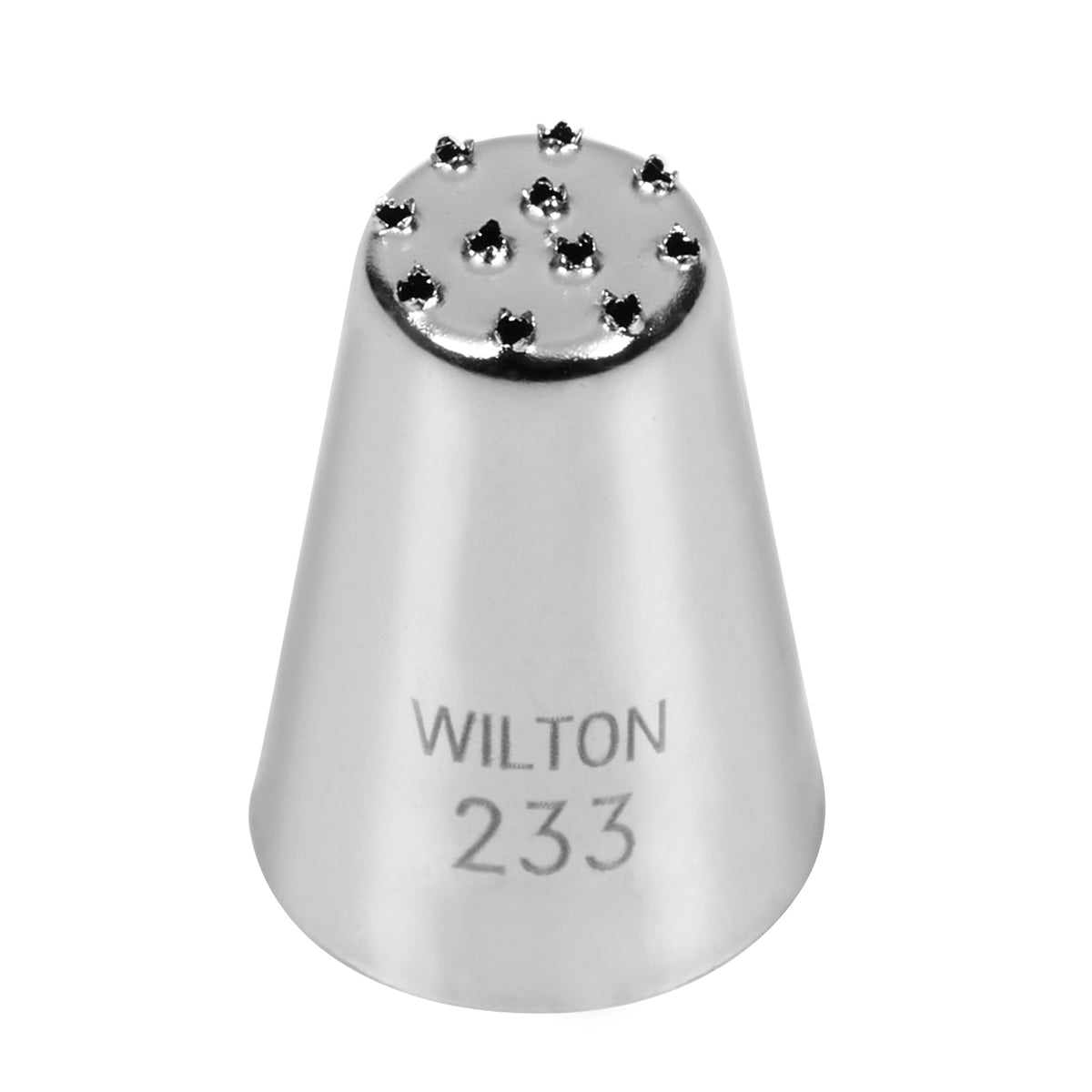 Wilton multi-open spuitmondje #233 op de verpakkingskaart