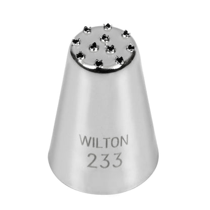 Wilton multi-open spuitmondje #233 op de verpakkingskaart